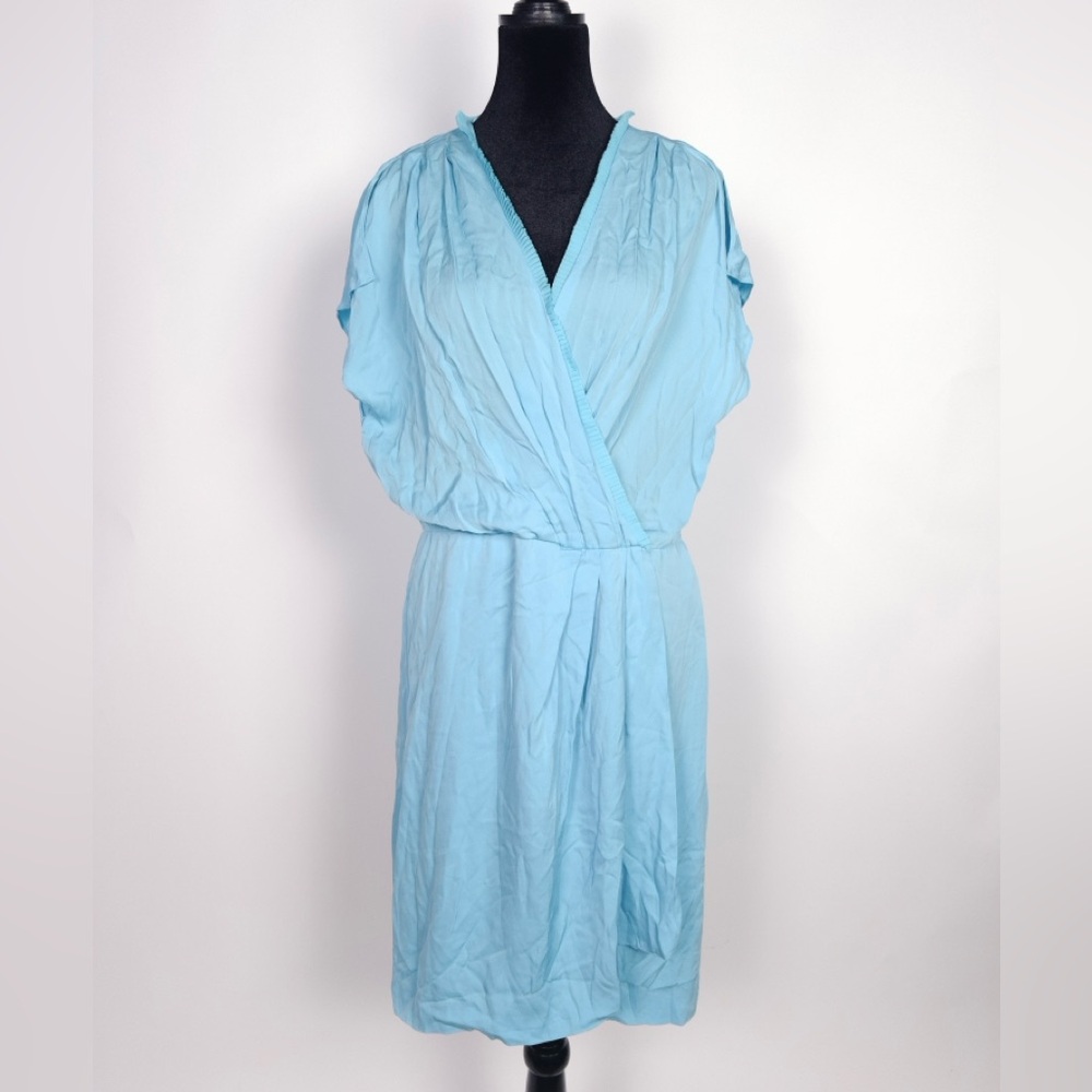 Diane Von Furstenburg Sheer Blue Dress Size 12